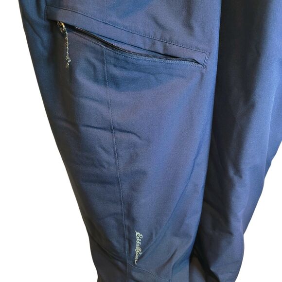 Eddie Bauer Ski Bibs Insulated Womens Large Navy Blue Waterproof Powder Search - Picture 11 of 15
